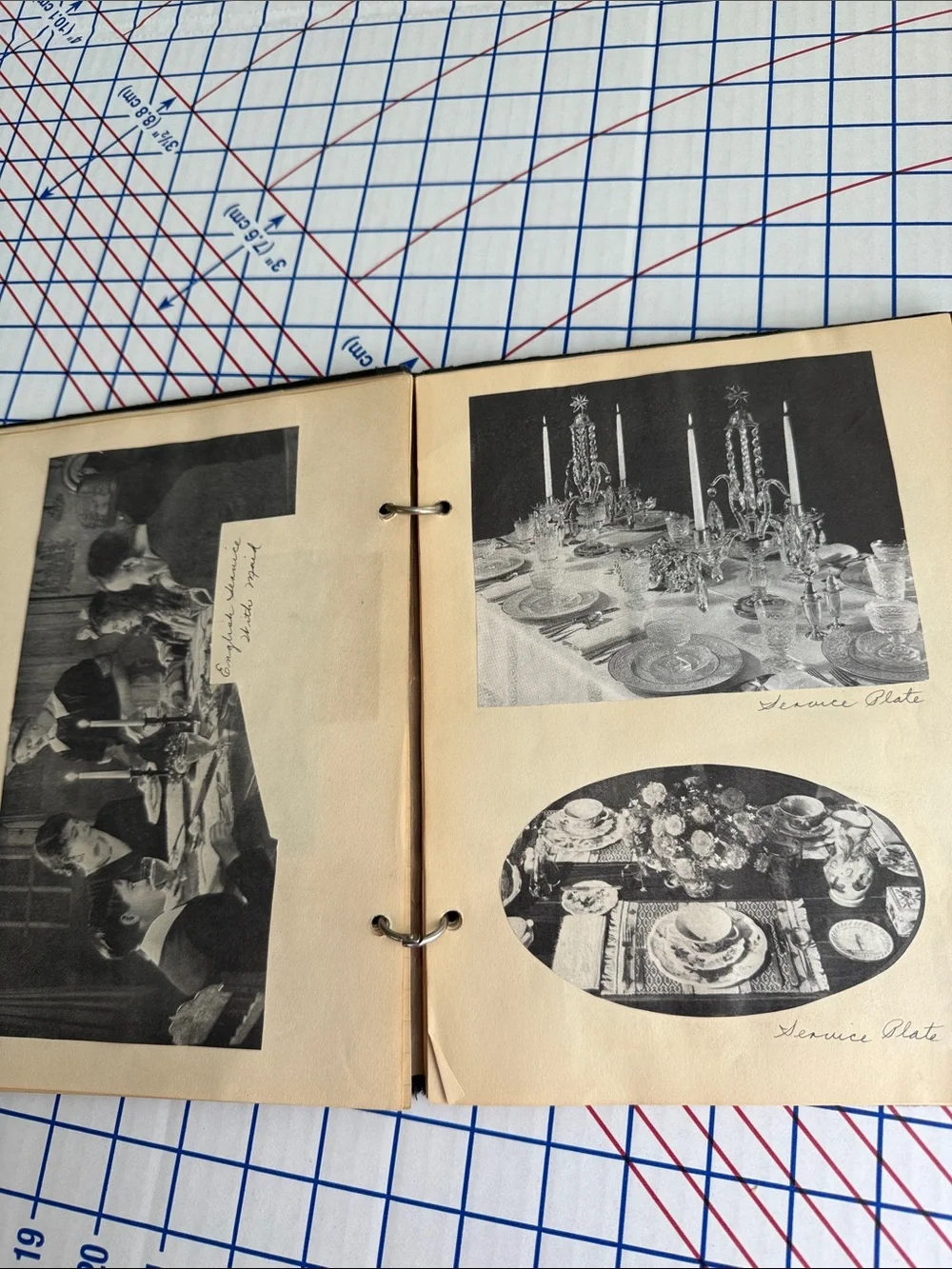 1934 Home Economics Notebook Table Setting & Service Domestic Science Etiquette